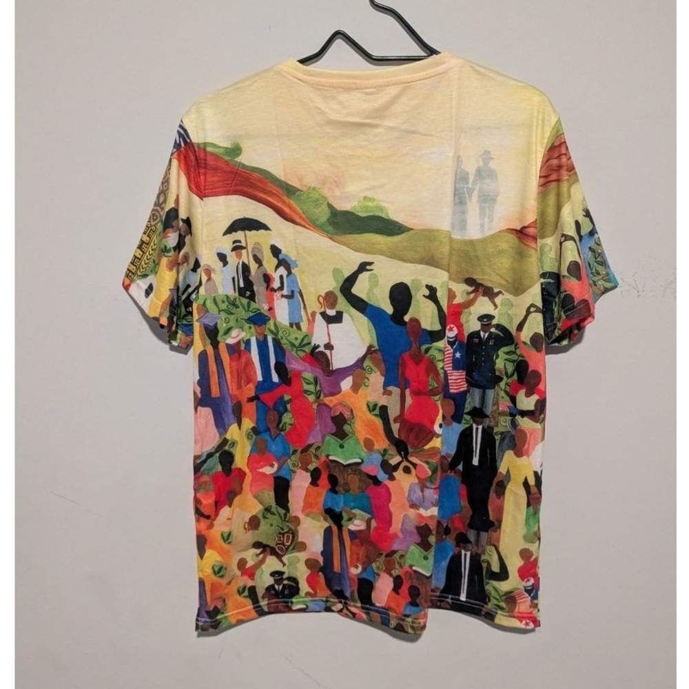 Art Inspired Colorful Size L T-Shirt Novelty Graphic Tee Women's Top - Picture 3 of 3